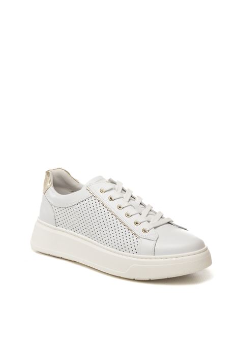 Sneaker pelle traforata bianco NERO GIARDINI | E615274SKIPPER-707